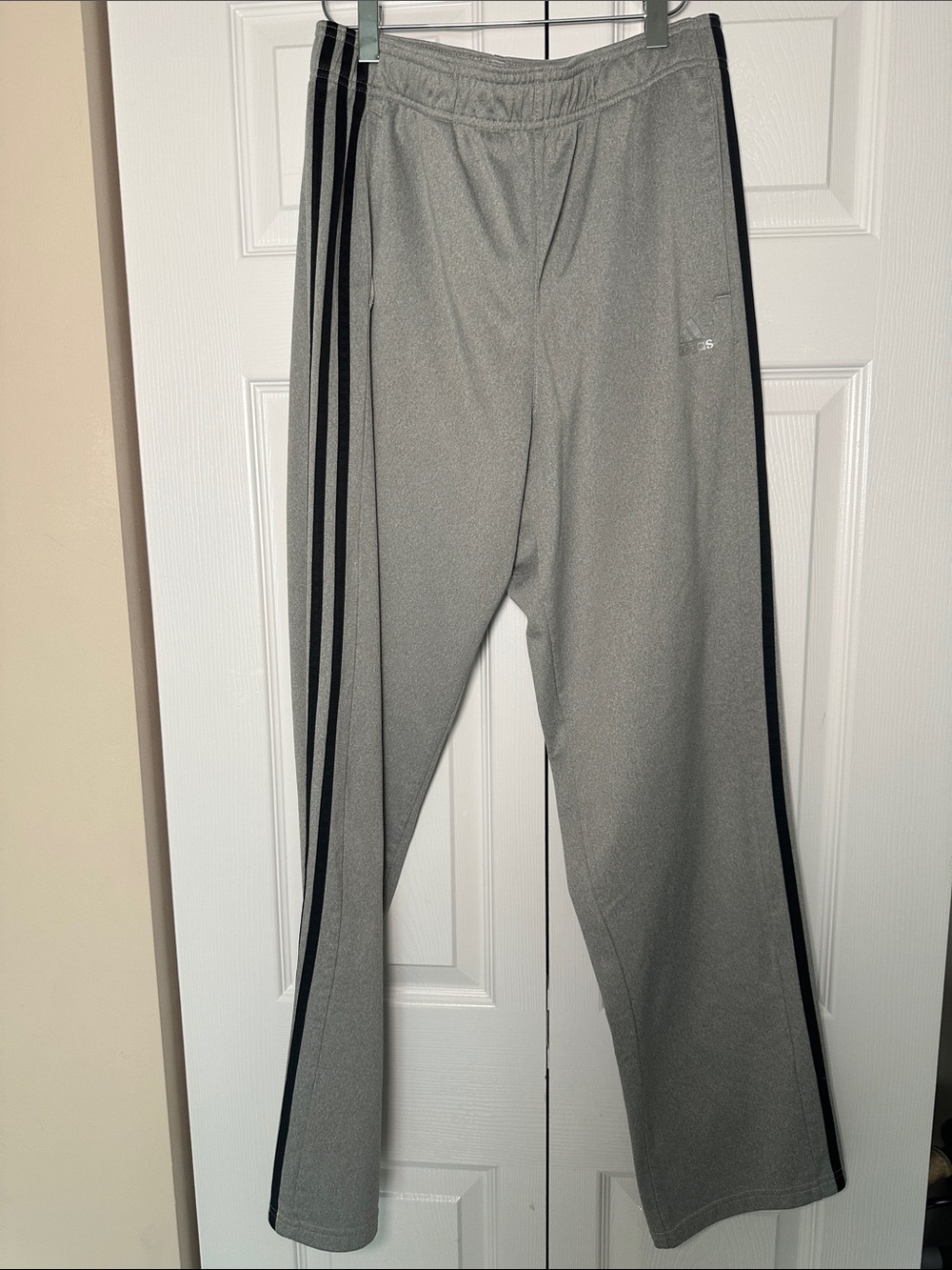 adidas Gray Sweatpants with Black Side Stripes
